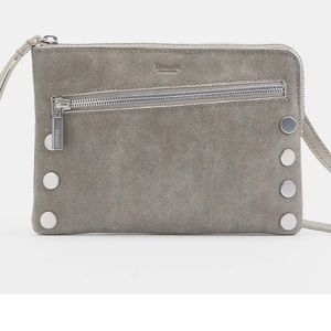 Hammitt Nash Small Pewter Leather Wristlet